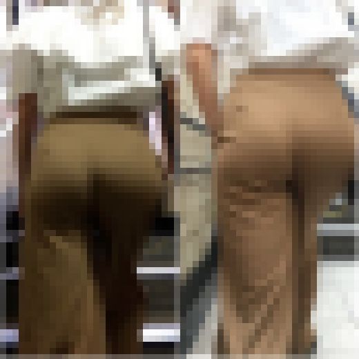 【鋭角な角度のPライン！】「履き心地よさそうなニットパンツ(1名)」　サンプル画像2