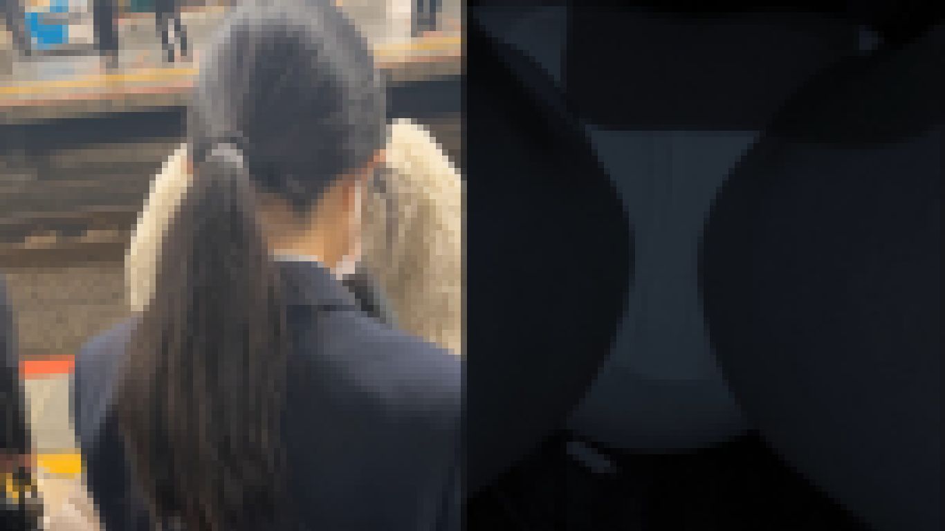 素人痴漢日記１１９TRAIN目★水色リボンがアクセントの女子の生態 サンプル画像