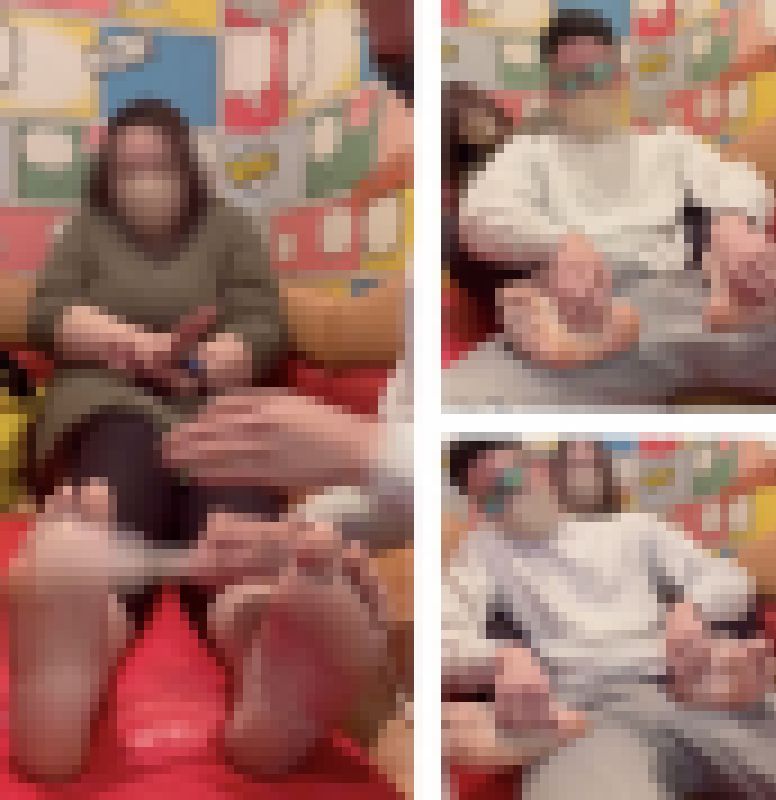 ハーフ美女こはるさん29cm超絶激弱足裏くすぐり！②3分51秒 サンプル画像