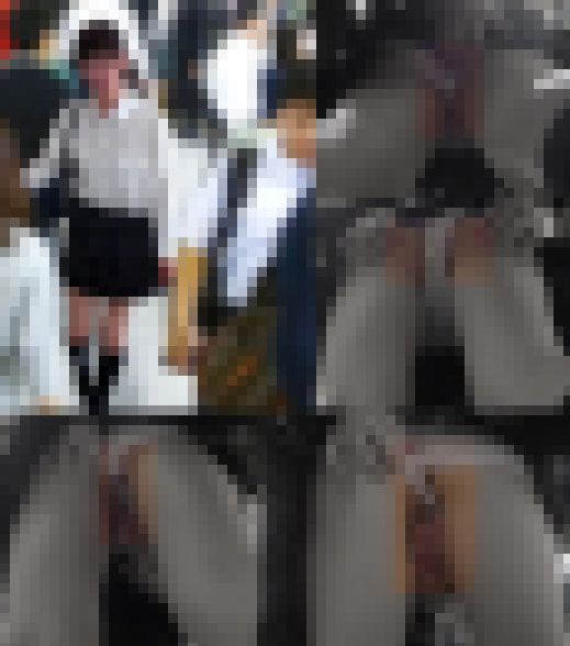 【電車痴●動画2】割れ目パックリ制服美●女　サンプル画像1