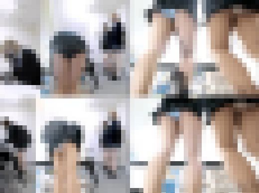 【予備校内隠し鳥/大川さん三宅さん】むちむち色白美脚の三宅さんに注目　サンプル画像2