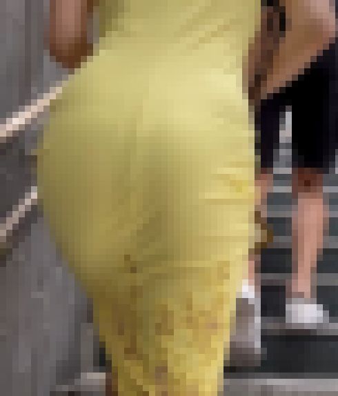 【ネオンイエロー！】「驚くほどピチピチワンピの希少モデル(1名)」 サンプル画像