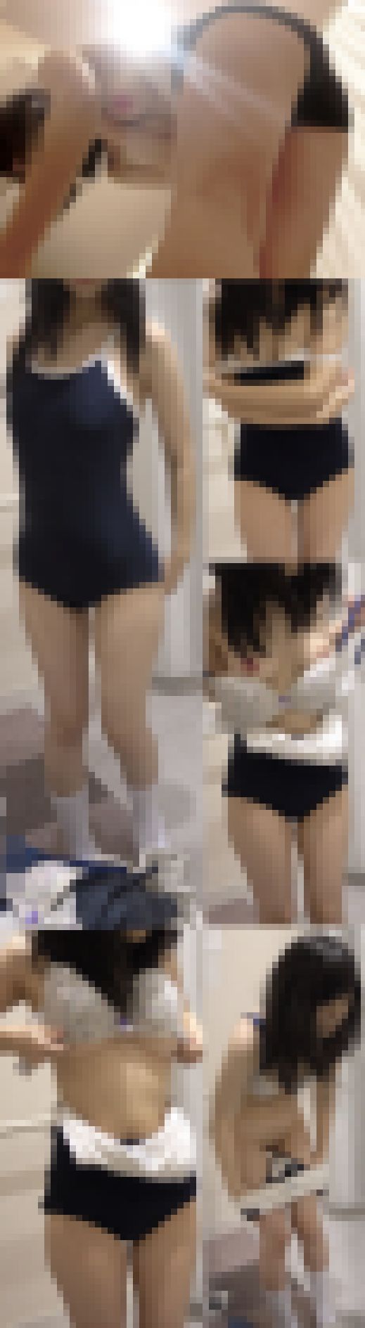 【巨乳パイパン娘お着替え盗撮】試着中入ってこられそうになり怯えるろり娘　サンプル画像2