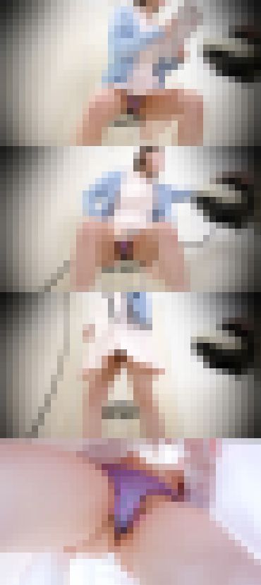 ノーブラ歯科/ローアングル撮影でまさかの美乳が丸見え♡【パンチラ/透けパン/ナース服】　サンプル画像3