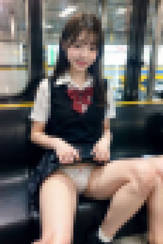 制服女子が電車の中であなただけにパンツをみせてくれる画像集 228p　サンプル画像2