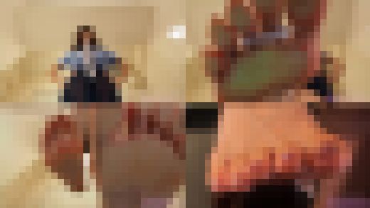 【巨大娘】美人女看守が凶悪〇を縮めて尋問の末、巨大な素足で踏み潰す【有岡みう】　サンプル画像1