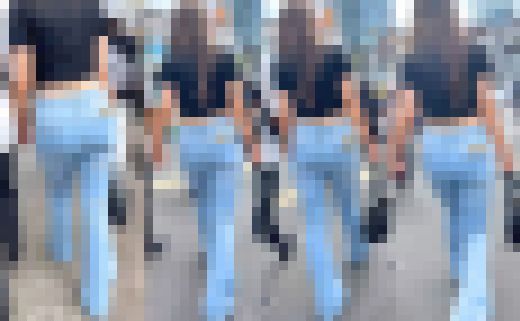 色白ワガママ巨尻！パッツンデニムの中で肉厚ヒップをムニュらせTバックで男を誘惑! 下品なスキニーデニム小娘 編　サンプル画像1