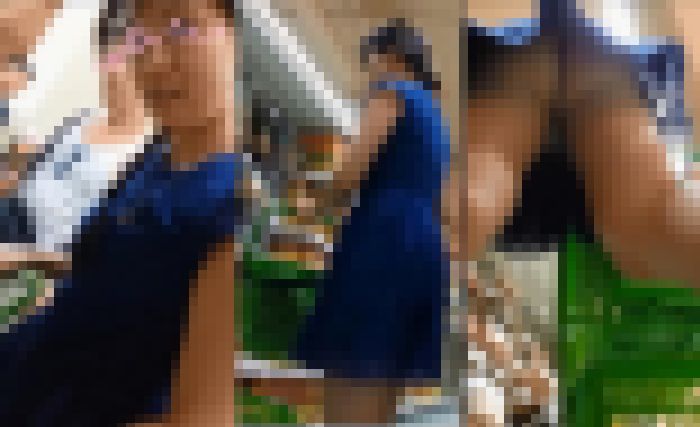 Ｔバックが食い込み過ぎて一瞬ノーパンに見えるお姉さんww サンプル画像