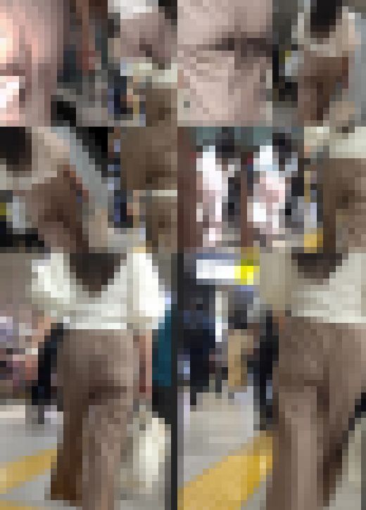 丸の内OLさん尻肉が上下左右に揺れる透ける□激写　サンプル画像1