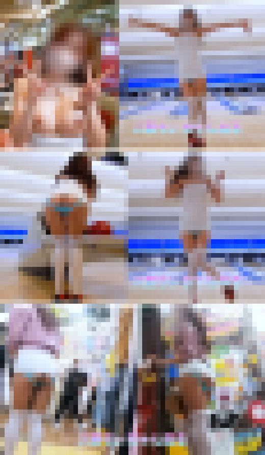 【個人撮影】変態露出肛門丸見えボーリング♪チェーン店でエッチな露出♫目立ち過ぎたコンビニレジ前露出♬3本 サンプル画像1