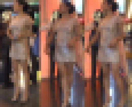 【逆さ撮り！】セレブ系お姉さまの下着は超エロイwwドレスの中のTバックを盗撮！！　サンプル画像1