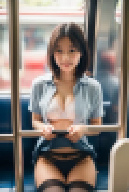 通勤電車の痴女パンチラ サンプル画像