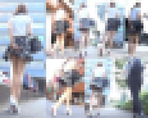 通行人もびっくりな風チラを魅せつけるお姉さんを盗撮！　サンプル画像2