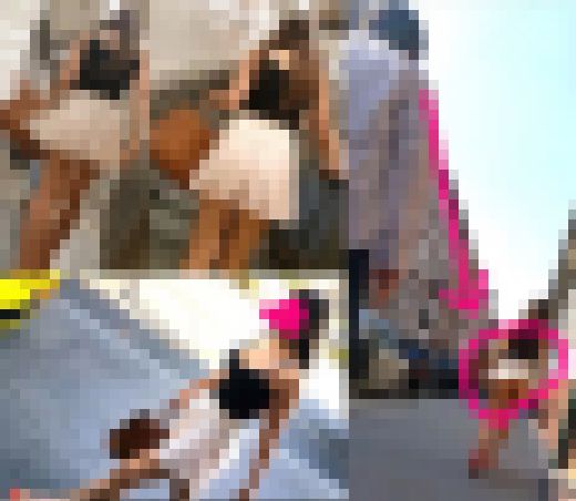 【スケスケパンティに思わず同業者もガン見！エロお姉さんを盗撮】　サンプル画像2