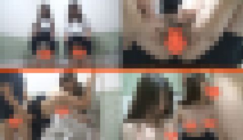 夏盛り女子○生【38】ハーレム感をふたたび～（笑）2人並べて順番に観察＆お触りそれぞれのお口でイラマチオからの連続ぶっかけ！　サンプル画像2