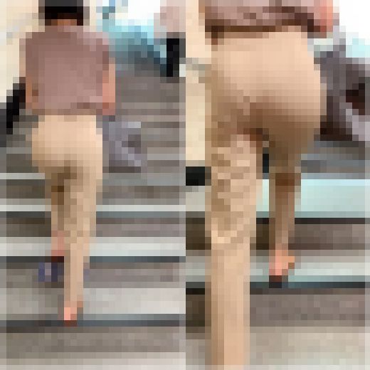 《縁レースのPライン丸見え！ハイウエストパンツ姿のOL》　サンプル画像2