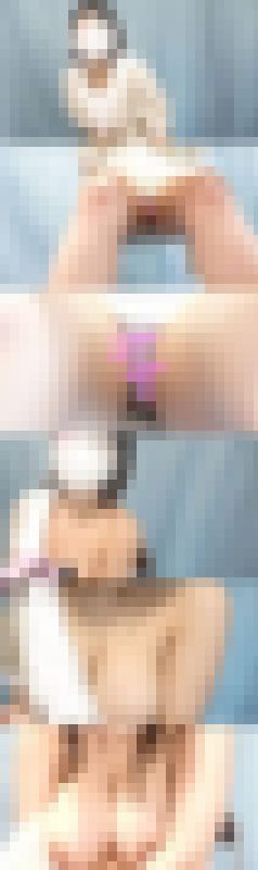 ブラからハミ出す特大爆乳♡剥きセクハラ♡乳房揉みしだき♡真下カメラで純白パンツ逆さ撮り【パン　サンプル画像2