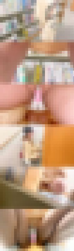 ミニマム女性のフロントがら空きパンティで食い込み陰毛丸見え♡絶景ローアングルで美乳がチラリ【素人/逆さ撮りパンチラ】　サンプル画像2