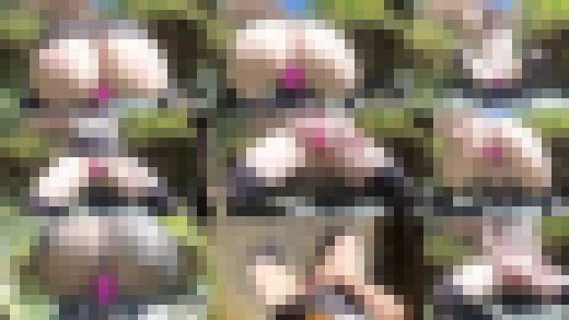 ♡玉パン＆スケスケミニスカ♡公園裏でドキドキ野外露出お下劣オナニー♡　サンプル画像2