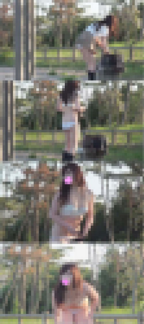 【着替え盗み撮り】海辺で晒す夏の放課後…むっちり白肌パイパン全裸　サンプル画像1