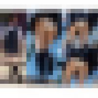 【顔有】突風でめくれて白パンツお尻がモロ出しパンチラ サンプル画像