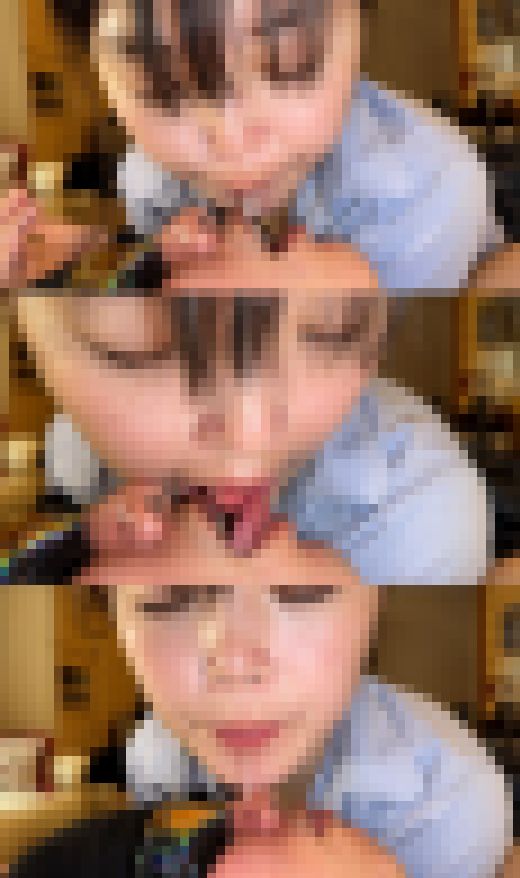 恥ずかしがり屋の素人美女のぎこちない顔舐め！一生懸命唾を溜めて口に落とす初々しい動画　サンプル画像1