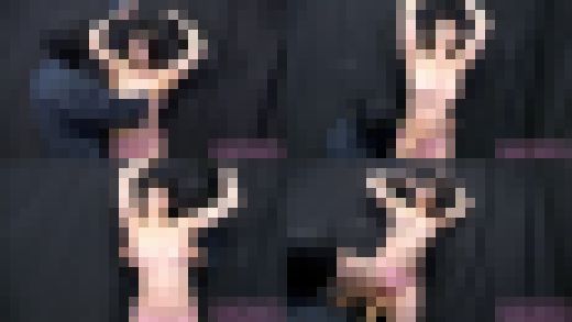 【M/F】普段は生意気なむっちり美女を快感くすぐり責めで分からせてみた！立ち拘束編【ウルトラハード】【桃瀬ひまり】　サンプル画像1