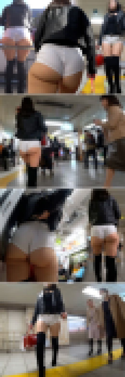 お買い得商品《後編》【着衣:ショーパン】ケツだけが異常に実った変態女がぶにゅぶにゅのデカ尻肉を丸出しで晒しながら大闊歩w サンプル画像2