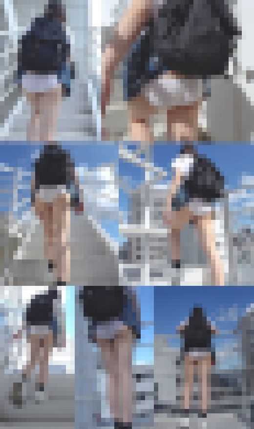真夏のミニスカ制..服美脚ちゃん(3)スカートが引っかかってパンツ丸出し サンプル画像2