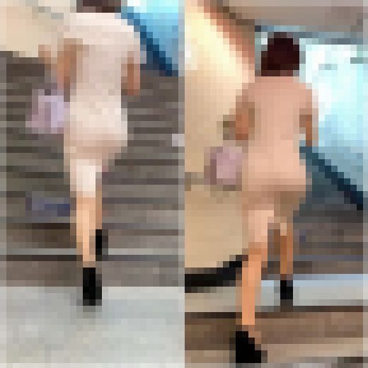 《ぴちぴちワンピースは歩くのが大変そうだ！》　サンプル画像2