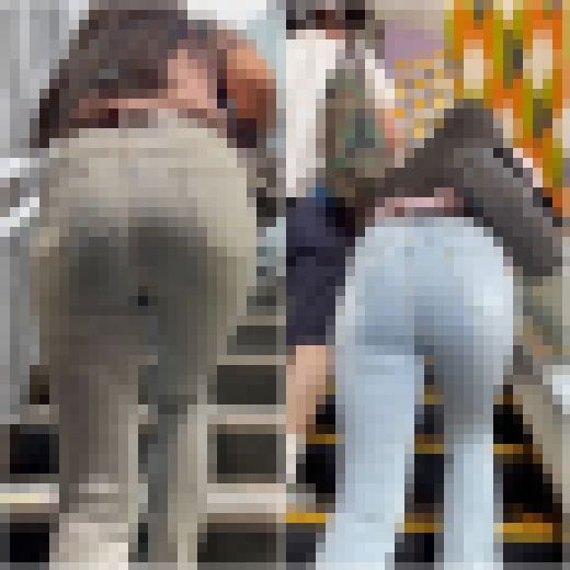 《急ぎ過ぎて凄い格好で階段を登る！ムチムチ下半身がエロ過ぎるデニム美巨尻》　サンプル画像2