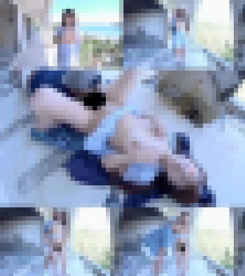 変態彼女を廃墟へ連れて行き野外セックス　サンプル画像1