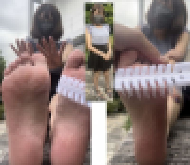 清楚系爆乳美女23cm激弱足裏くすぐり！5分49秒 サンプル画像
