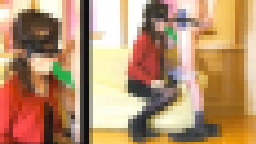 【五十路熟女★黒タイツ】【手枷足枷】【初フェラ】【透明イス舐め】【ア〇ル】【足コキ射】タイツ美女の足指を舐めつくす！みよこ53才　サンプル画像2