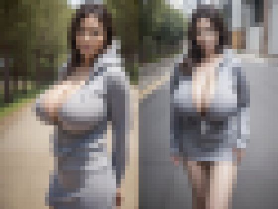 巨乳熟女とパーカー サンプル画像