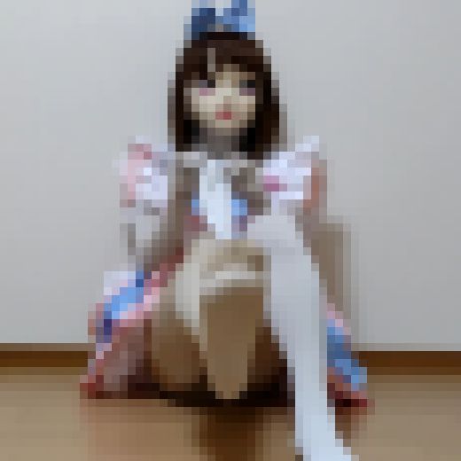 着ぐるみパンストオナニー(メイド、ベージュパンスト、白ニーソックスカバコ)　サンプル画像1