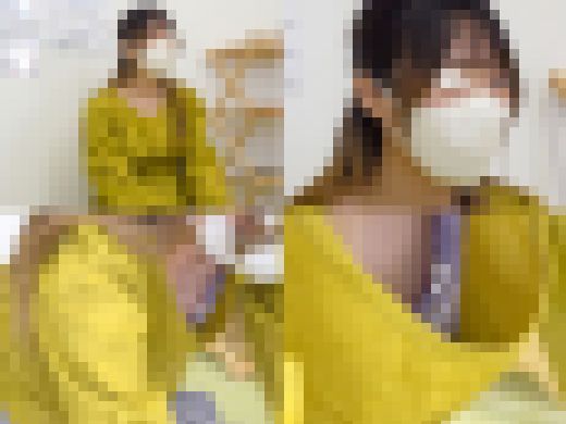 ＃68【陶芸中の胸チラ】デカ！おっぱいの専業主婦と不思議JDちゃんの胸チラ/合計2名　サンプル画像2