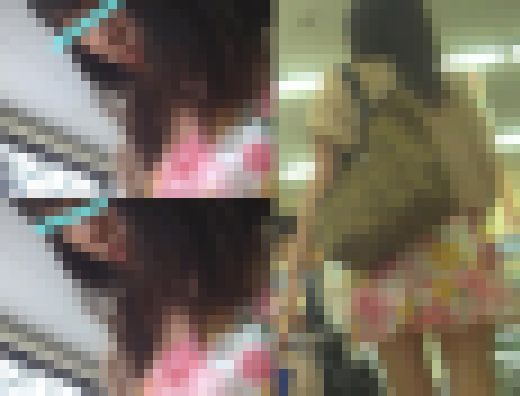 喰い込みが半端ないお姉さんを逆さ撮り　サンプル画像2