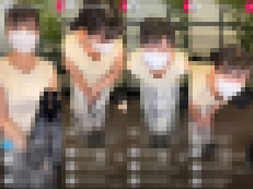 [配信胸ちらハプニング30]爆乳女子のうっかり生着替え/アパレル会社のライブリハハプニング/計2名　サンプル画像3