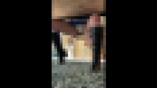 青い超絶ミニスカート① 黒いロングブーツとプリーツミニスカート最高の組み合わせ サンプル画像2