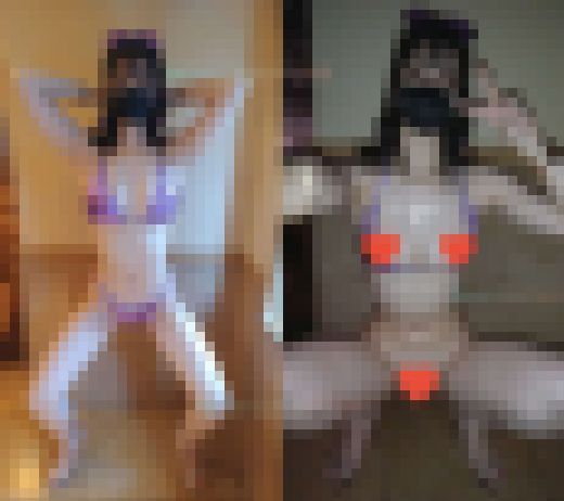 テカテカ紫ビキニ!!白目、ガニ股、下品、学生証　サンプル画像2