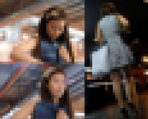 【清潔系美人お姉さんの逆さ撮りに成功！】ムチムチな脚がエロ〜いwww　サンプル画像1