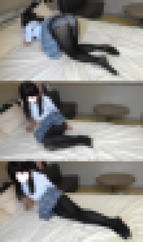 （動画）１８歳バージン女子💛スケベオヤジに騙されて顔出しパンチラ④（S服+黒タイツ）　サンプル画像1