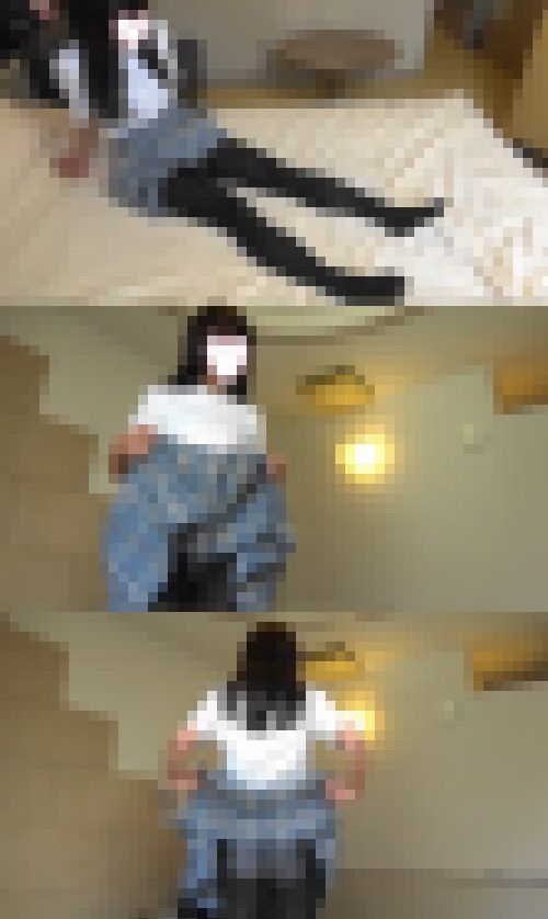 （動画）１８歳バージン女子💛スケベオヤジに騙されて顔出しパンチラ④（S服+黒タイツ）　サンプル画像3