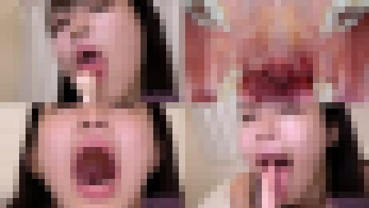 【口内フェチ】八森わか菜のマニアックな口内観察・口内フェチプレイ！【丸吞み】　サンプル画像1