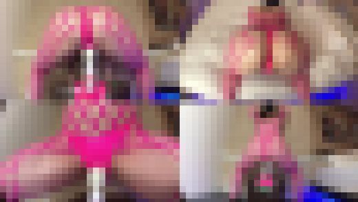〜続〜♡双頭ディルド放り出し♡ガニ股立ち電マ♡　サンプル画像1