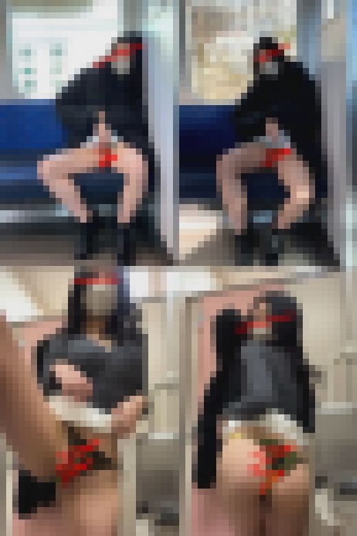 （顔モ無し）白ギャルちゃんしつこくあとをつけてくるおっさんから逃げながら誘惑パンチラ☆　サンプル画像3