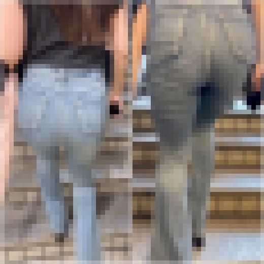 《とにかくデカい！ギュウギュウに詰め込まれた肉尻のスキニーデニム姿》　サンプル画像1