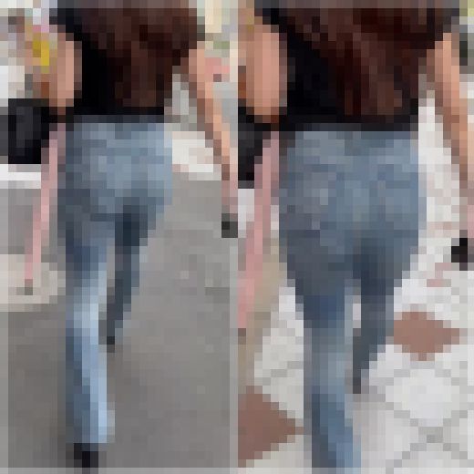 《とにかくデカい！ギュウギュウに詰め込まれた肉尻のスキニーデニム姿》　サンプル画像3