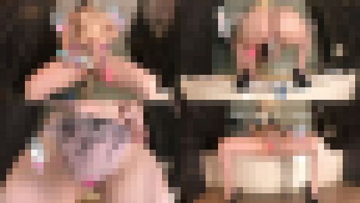 ❤お下品オナでイキ潮漏れピチャ♡パン1×ヒール＆放〇❤　サンプル画像1